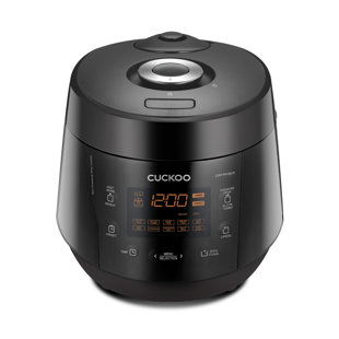 CUCKOO ELECTRONICS CUCKOO 10-Cup (Uncooked) / 20-Cup (Cooked) Heating Pressure Rice Cooker & Warmer with Nonstick Inner Pot, 13 Menu Options, Fuzzy Logic Tech, Auto Clean (Black) CRP-PK1001S
