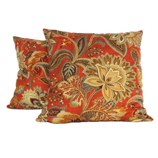 RLF HOME Valdosta Square Cotton Pillow Cover & Insert (Set of 2)