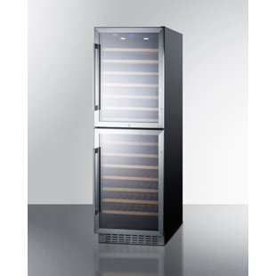 Summit Appliance 23.63'' 118 Bottle Dual Zone Wine Refrigerator