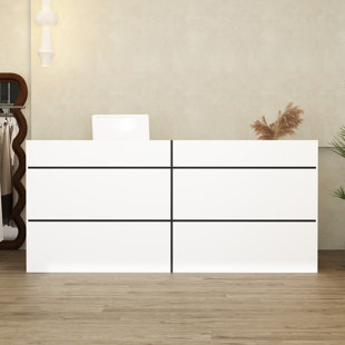 CALDION Rectangle Manufactured Wood Reception Desk