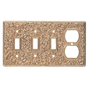VICENZA DESIGNS San Michele Patterned 4 - Gang Standard Combination Wall Plate