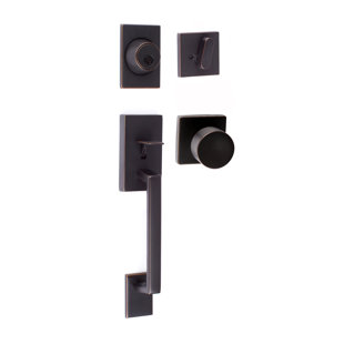 SURE-LOC HARDWARE Complete Inactive Koln Dummy Handleset with Solid Forged Brass Knob and Rosette