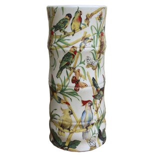 HOUSE ADDITIONS Bamboo Parrots and Butterflies Umbrella Stand