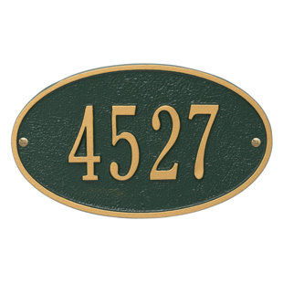 OLD CENTURY FORGE Oval 1-Line Wall Address Plaque