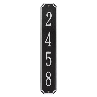OLD CENTURY FORGE Cut Corner Vertical Address Sign