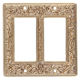 VICENZA DESIGNS San Michele Patterned 2 - Gang Rocker Standard Wall Plate