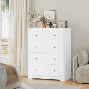 EBERN DESIGNS Naewe 29" W Modern 4 Drawer Dresser, Drawer Chest, Wooden Storage Dresser