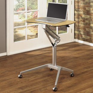 INBOX ZERO Inice 41.25'' H x 30'' W Laptop Cart with Wheels