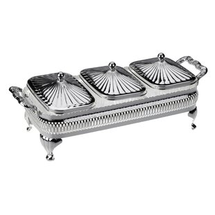 CORBELL SILVER COMPANY Queen Anne Silver Plated Rectangle Chafing Dish