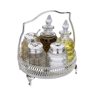 CORBELL SILVER COMPANY Queen Anne Condiment Set