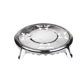 CORBELL SILVER COMPANY Queen Anne Decorative Silver Plated Tea Pot Stand