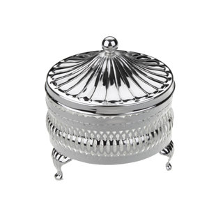 CORBELL SILVER COMPANY Queen Anne 2 Piece Butter Dish Set