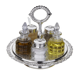 CORBELL SILVER COMPANY Queen Anne Condiment Set