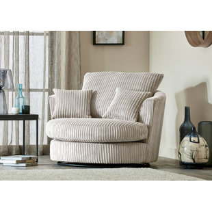 ZIPCODE DESIGN Simsbury Upholstered Swivel Barrel Chair