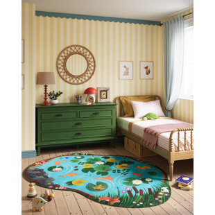 PLAYGROUND RUGS BY MOMENI Momeni Playground Pond Blue Kid Rug