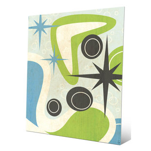 Retro Sparkle Boomerang On Metal by Click Wall Art Exclusive Designer Graphic Art