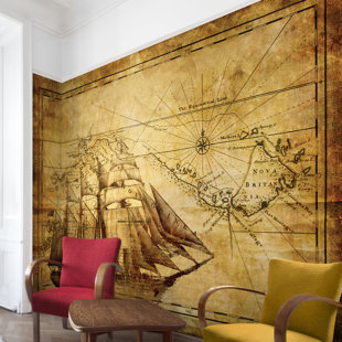 LONGSHORE TIDES Time of Exploration 1.9m x 288cm Wallpaper