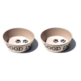 ABODE HOMEWARES Good Kitty Paw Prints, Pet Saucer, (MERGE), Set of 2 (Set of 2)