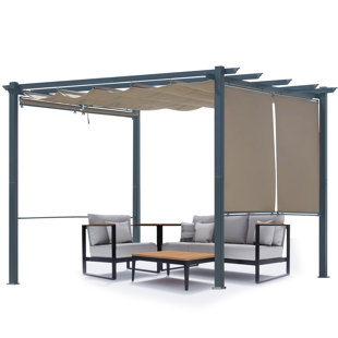 AOODOR Aluminum Pergola with Canopy