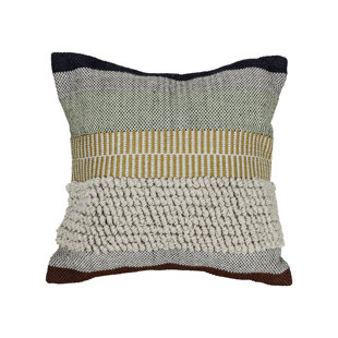FORESIDE HOME & GARDEN 18x18 Outdoor Stripe Filled Throw Pillow Multi Color
