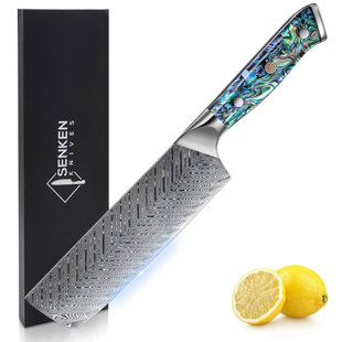 Senken Knives 67-layer Damascus Steel Cleaver Knife With Abalone Shell Handle