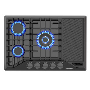 Gaslandchef 30 Inch Gas Cooktop with Griddle, Gas Stovetop with 5 Burners