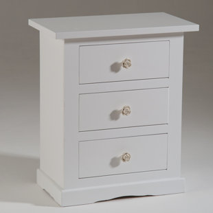 FLEUR DE LIS LIVING Arda 3 Drawer Bedside Table