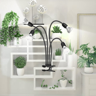 UNIVERSAL WINDOW SOLUTIONS Grow Lights For Indoor Plants, 600W Full Spectrum Gooseneck Clamp Grow Lamp, 40W Power Plant Light With High PPFD For Seeding