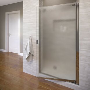 BASCO Armon 30.25" W x 66" H Pivot Semi-Frameless Shower Door