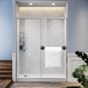 HUDSON & ASHTON LLC Bathroom Adjustable Suction Cup Stainless Steel Towel Bar For Glass Shower Doors And More, Matte Black