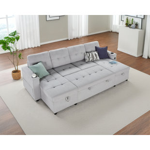 WADE LOGAN® Brodrick 109'' Upholstered Sleeper Sofa