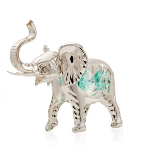 MATASHI CRYSTAL Elephant with Open Mouth Hanging Figurine Ornament