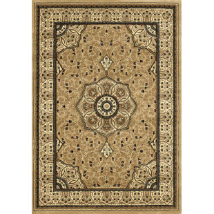THREE POSTS Heritage area rug Machine Woven Rectangle Beige