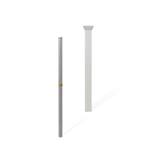 WAMBAM NO-DIG FENCE 3.5ft Tall (1 Post) Fence Finishing Post for WamBam All American No Dig White Picket Fence, Easy Install Outdoor Fence for Backyard or Patio, Outdoor Fencing, No Dig Fence Panels, ZP19046