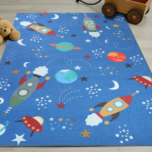 ZOOMIE KIDS Pompey Little Flyer Power Loom Nylon Kids Area Rug