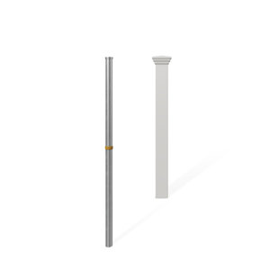 WAMBAM NO-DIG FENCE 3ft Tall (1 Post) Fence Finishing Post For WamBam Newport No Dig White Picket Fence, Easy Install Outdoor Fence for Backyard or Patio, Outdoor Fencing, No Dig Fence Panels, ZP19003