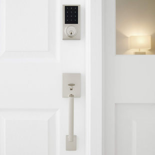 DELANEY HARDWARE Handleset with Electronic Deadbolt and Vida Lever Door