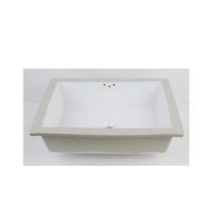 D'Vontz 14.13'' Vitreous China Rectangular Bathroom Sink with Overflow