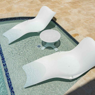 PANAMA JACK OUTDOOR Panama Jack Set Of 2 Wave In-pool Chaise Lounger With End Table