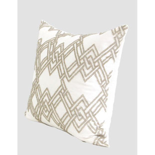 G HOME COLLECTION Handmade Textured Beaded Throw Pillow