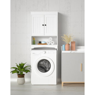 Forevich Over Toilet Storage Cabinet Bathroom Freestanding Organizer Space Saver With Adjustable Shelves