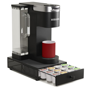 HUDSON & ASHTON LLC Countertop Coffee Maker Holder Capsules Compatible With Keurig Accessories, Black