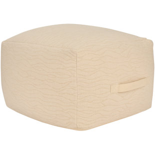 Mina Victory Lifestyle Poufs Rc387 Ivory 18" X 18" X 14"