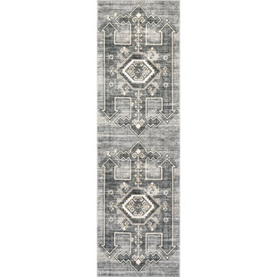 Lauren Liess x Rugs USA Sagebrush Machine Woven Polyester Area Rug in Gray