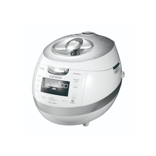 CUCKOO ELECTRONICS CUCKOO 6-Cup Uncooked / 12-Cups Cooked Electric Rice Cooker, IH Pressure 16 Modes Cooker Rice Maker CRP-BHSS0609F White, Stainless