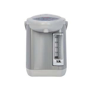 CUCKOO ELECTRONICS CUCKOO 3.49-qt. Electric Thermal Pot Auto Water Dispenser, 11.6 x 12.4 x 8.7 inches, Stainless Steel Interior Lid, Motorized Water Dispensing Button, Gray