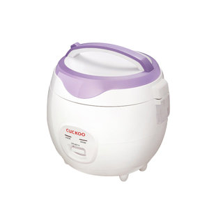 CUCKOO ELECTRONICS CUCKOO CR-0671V 6-Cup (Uncooked) / 12-Cup (Cooked) Classic Heating Plate Rice Cooker & Warmer with Nonstick Inner Pot, Switch Press (White/Purple)