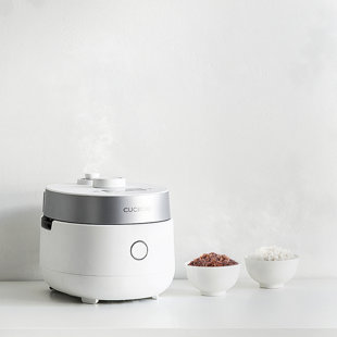 CUCKOO ELECTRONICS CUCKOO CRP-MHTR0309F 3-Cup (Uncooked) / 6-Cup (Cooked) Induction Heating Twin Pressure Rice Cooker & Warmer with Nonstick Inner Pot, 15 Menu Modes, 3 Voice Guide, Auto Clean (White)