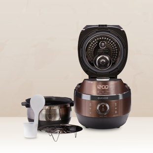 CUCKOO ELECTRONICS CUCKOO 6-Cup (Uncooked) Induction Heating Pressure Rice Cooker | 13 Menu Options, Auto-Clean, Voice Guide | Copper CRP-JHSR0609F