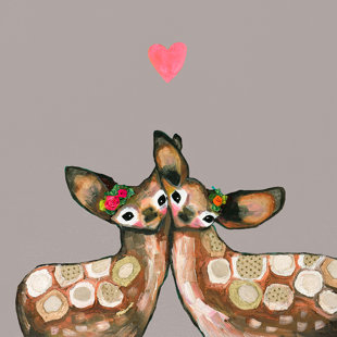 GREENBOX ART Fawn Love On Canvas by Eli Halpin Print